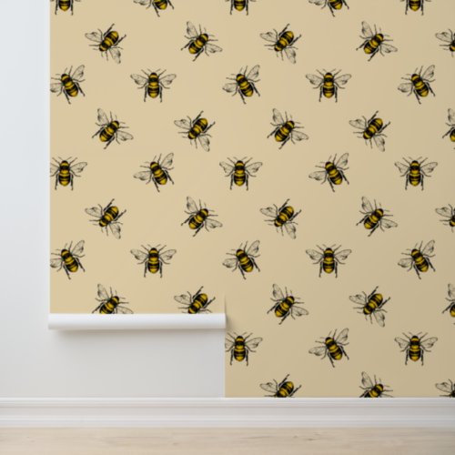 Queen Bee Pattern Wallpaper