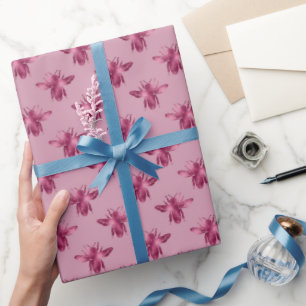Queen Bee Pattern Wrapping Paper