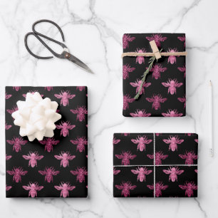 Queen Bee Pattern  Wrapping Paper Sheets