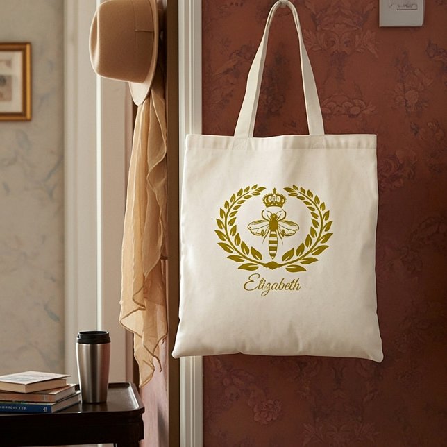 Queen bee personalized tote bag (Creator Uploaded)