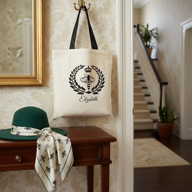 Queen bee personalized tote bag (Creator Uploaded)
