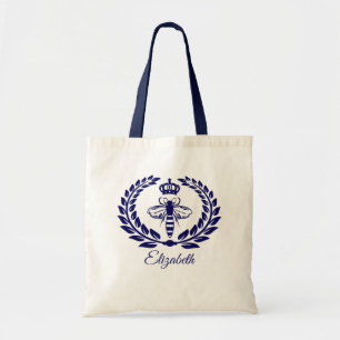 Queen bee personalized tote bag