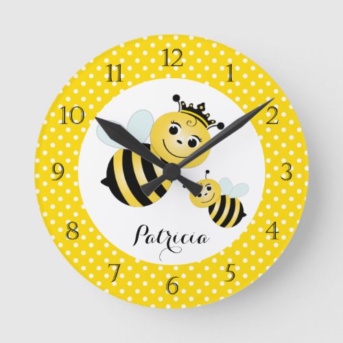 Queen Bee Personalized Wall Clock