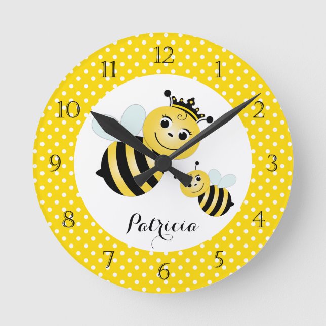 Queen Bee Personalized Wall Clock (Front)