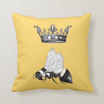 Queen Bee Pillow by aftermyart at Zazzle