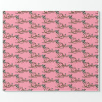 Queen Bee Pink Neutral Wrapping Paper Sheets