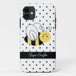 Queen Bee Polka Dot Personalized Case