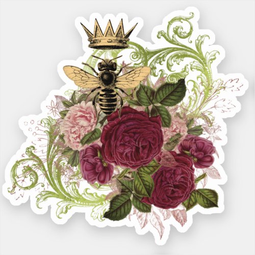 Queen Bee  Roses Sticker