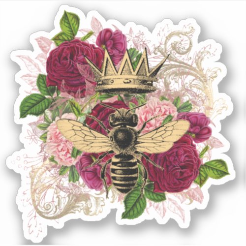 Queen Bee  Roses Sticker