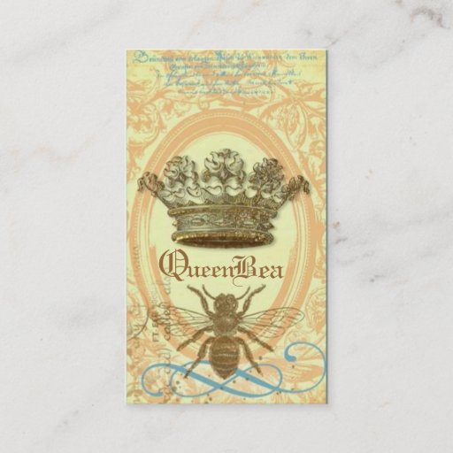 Customizable Queen Bee Royal Crown Business Card