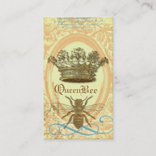 Customizable Queen Bee Royal Crown Business Card