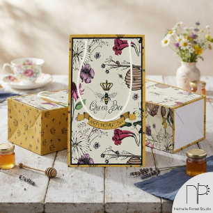 Queen Bee Royal Gold Crown Small Gift Bag