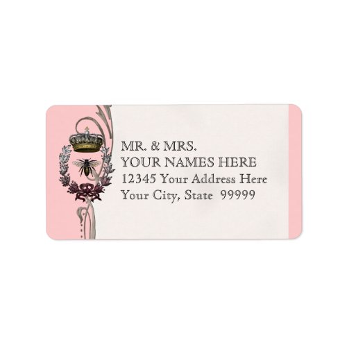 Queen Bee Royal Wedding Bridal Shower Invitation Label