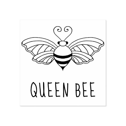 Queen Bee Rubber Stamp