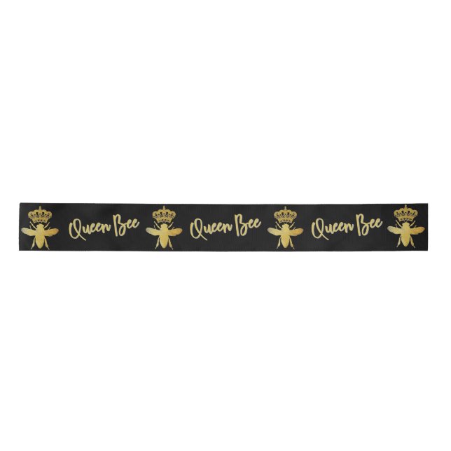 QUEEN BEE SATIN RIBBON BLACK (Front)