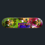 Queen Bee Skateboard<br><div class="desc">Queen Bee Skateboard Decks by Laura Barbosa. This is a cute and colorful skin! Our Skateboard art is Hand Painted with themes like Zombie Heads, Monster Graphic Designs, Butterfly Digital Art and more uniquely different skateboard skins like Dia De Los Muertos, Talk Like A Pirate Day, Weird and Bizarre Designs,...</div>
