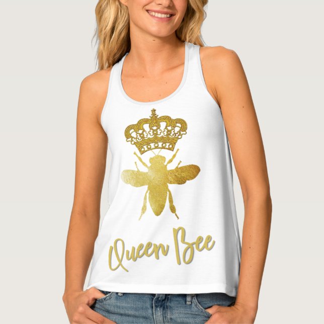 QUEEN BEE Slim Fit Racerback Tank Top (Front)