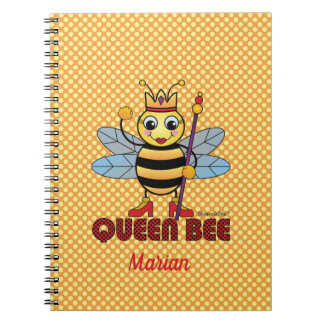 Queen Bee Spiral Lined Notebook