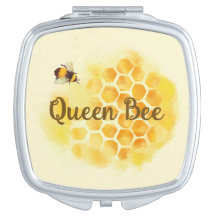 Queen Bee Square Compact Mirror