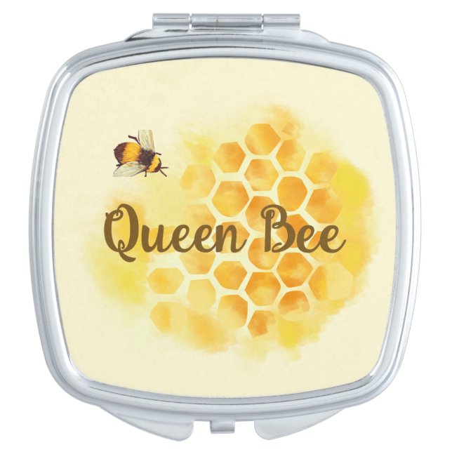 Queen Bee Square Compact Mirror (Front)