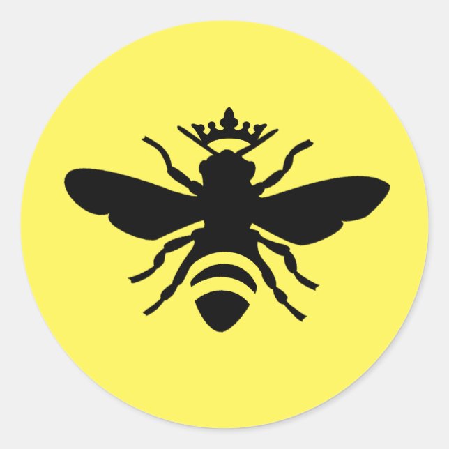 Queen Bee Sticker, Save The Bees! Classic Round Sticker (Front)