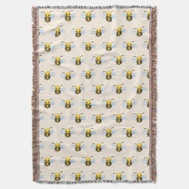 Queen Bee Throw Blanket (Front Vertical)