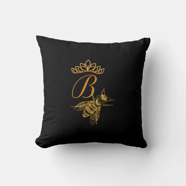 Queen Bee Throw Pillow (Front)