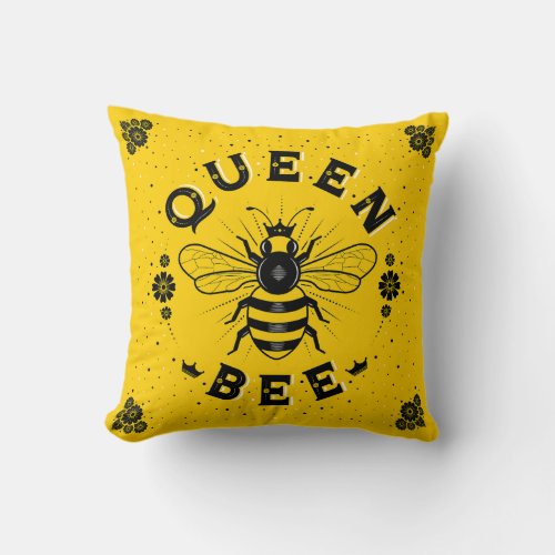 Queen Bee  Throw Pillow