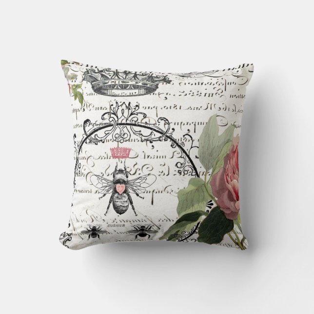 Queen Bee Throw Pillow (Front)