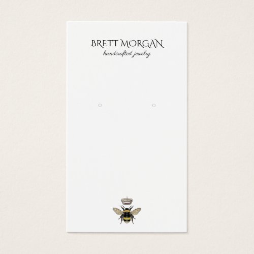 Queen Bee Typography Earring Jewelry Display Card