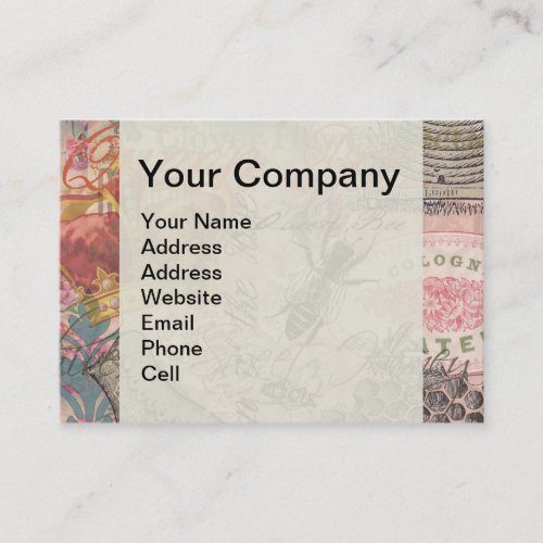 Queen Bee Vintage Beautiful Collage Business Card