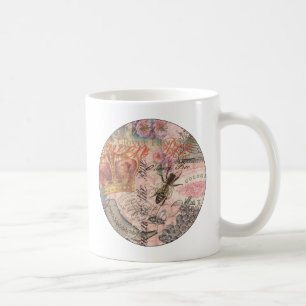 Queen Bee Vintage Beautiful Collage Coffee Mug