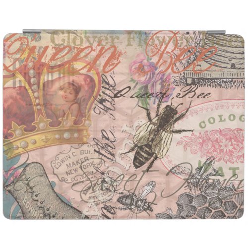 Queen Bee Vintage Beautiful Collage iPad Smart Cover