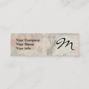 Queen Bee Vintage Beautiful Collage Mini Business Card