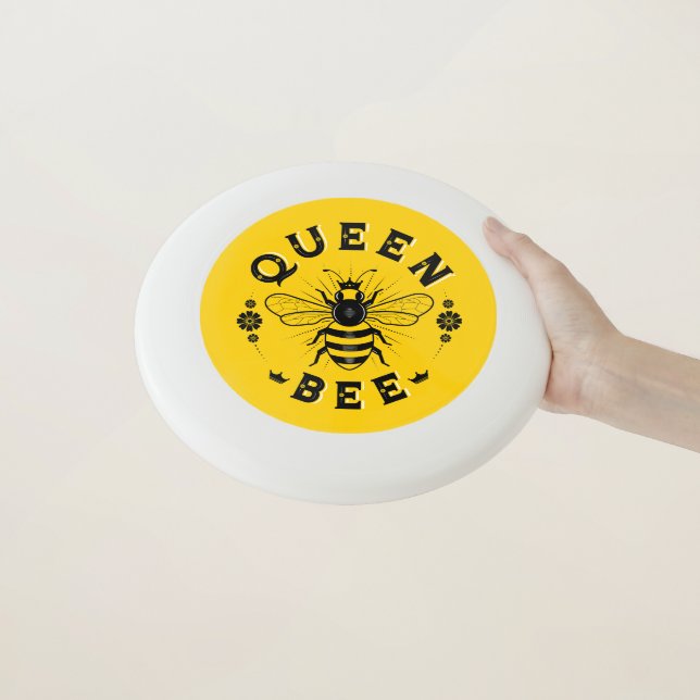 Queen Bee White Frisbee (In Hand)