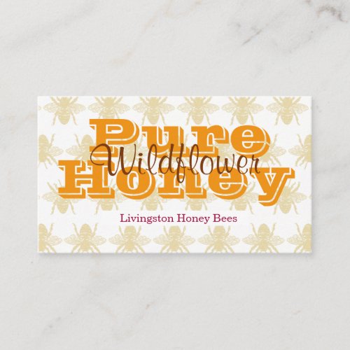 Queen Bee Wildflower Beekeeper Business Card