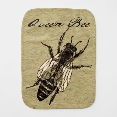 Queen Bee Wildlife Bug Insect Burp Cloth