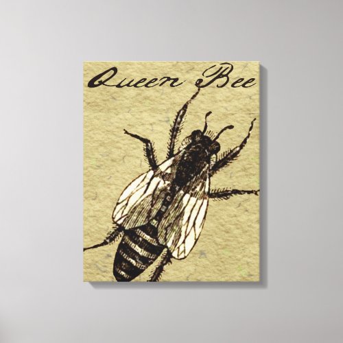 Queen Bee Wildlife Bug Insect Canvas Print