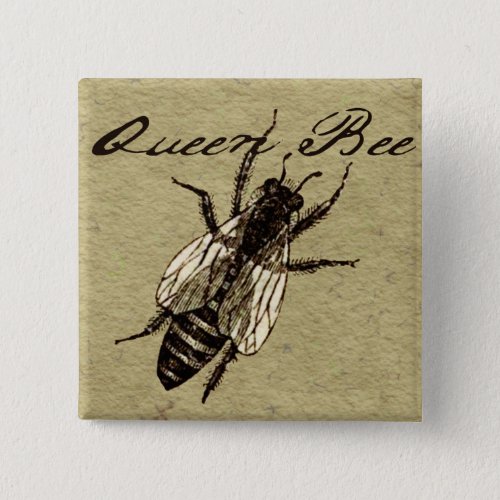 Queen Bee Wildlife Bug Insect Pinback Button