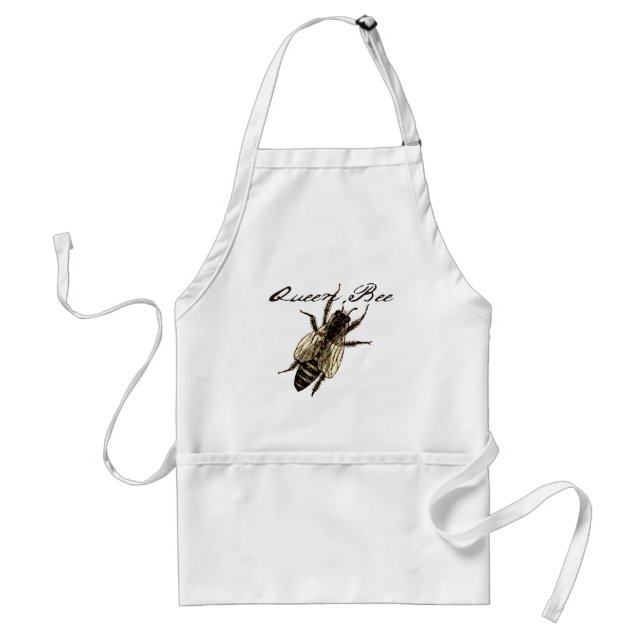 Queen Bee Wildlife Flying Bug Insect Adult Apron (Front)