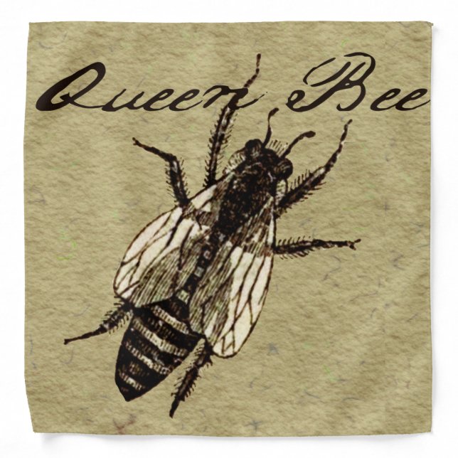 Queen Bee Wildlife Flying Bug Insect Bandana (Front)