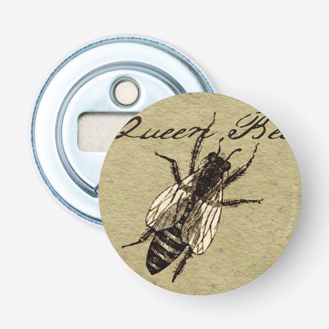 Queen Bee Wildlife Flying Bug Insect Bottle Opener (Front)