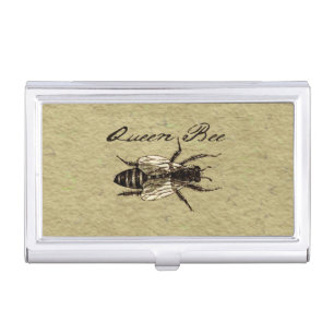 Queen Bee Wildlife Flying Bug Insect Business Card Holder