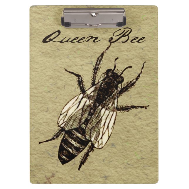 Queen Bee Wildlife Flying Bug Insect Clipboard (Front)