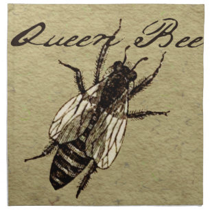 Queen Bee Wildlife Flying Bug Insect Cloth Napkin