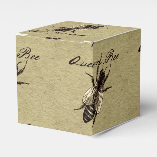 Queen Bee Wildlife Flying Bug Insect Favor Boxes (Front Side)