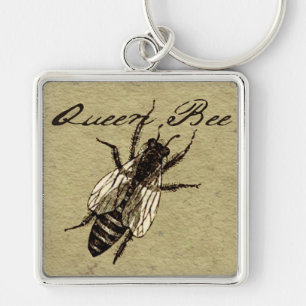 Queen Bee Wildlife Flying Bug Insect Keychain