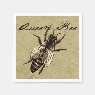 Queen Bee Wildlife Flying Bug Insect Paper Napkins