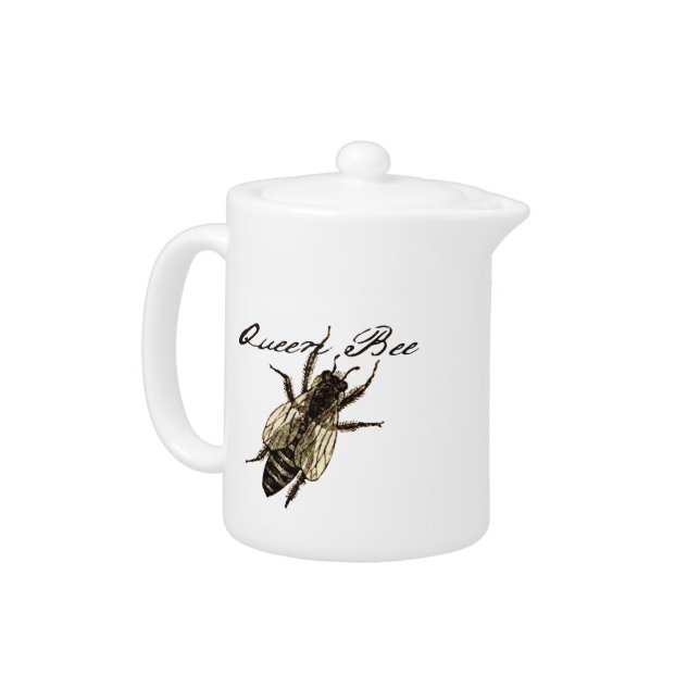 Queen Bee Wildlife Flying Bug Insect Teapot (Left)