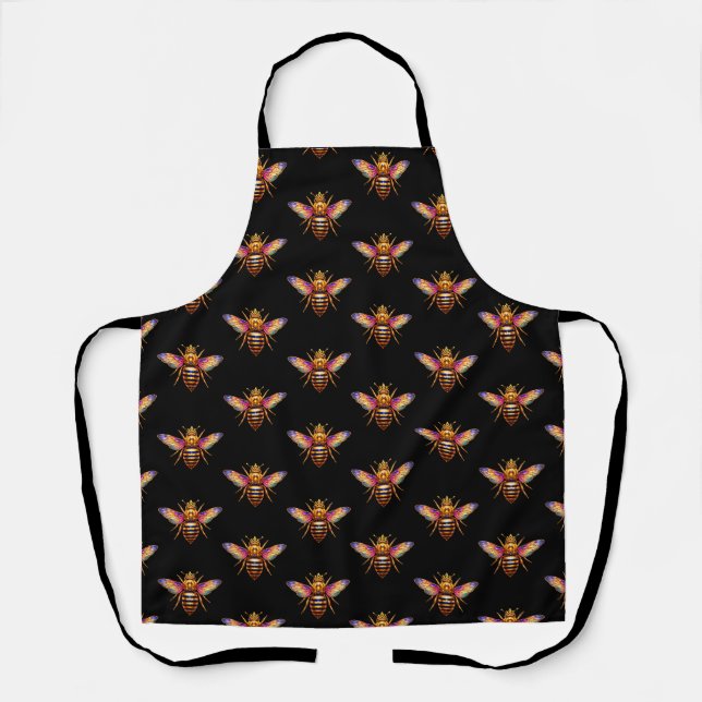 Queen Bee With Crown Apron (Front)
